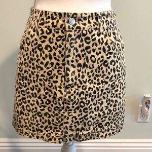Women’s denim beige and black skirt by No One Cares size, S mini skirt